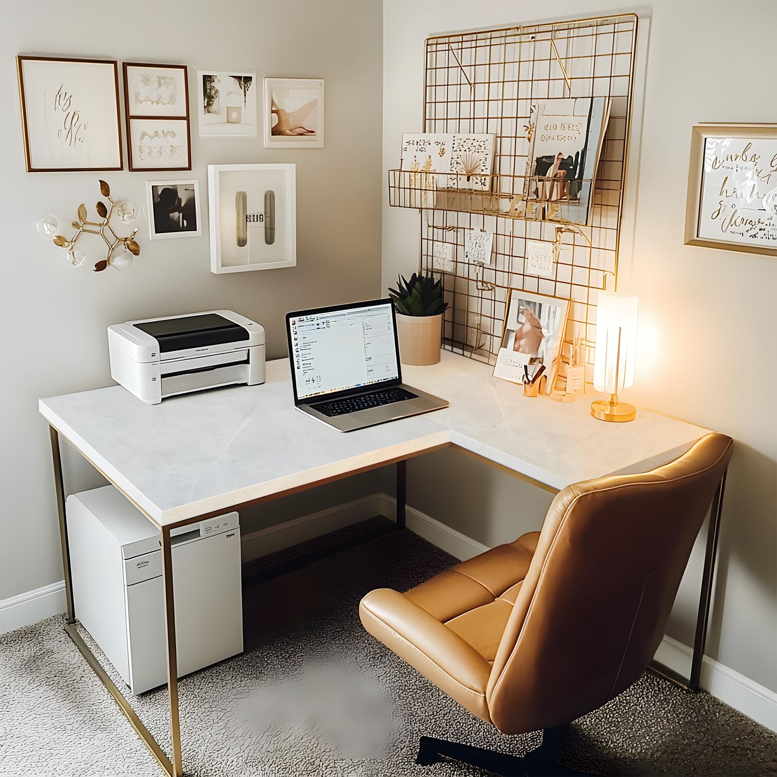 48x30 Inches Solid Wood Tabletop - 1 Inch Thick White Rock Desktop for Sit Stand Desk, Double Desks & L-Shaped Workstations | DIY Home Office & Commercial Use | Perfect for Workspaces, Gaming Setups & Crafting Areas