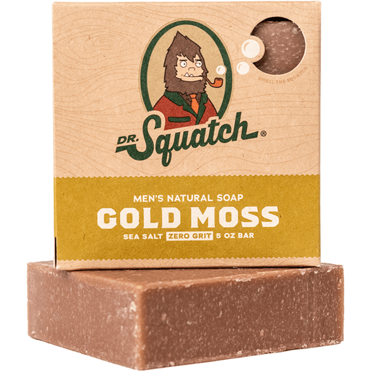 Dr. Squatch Gold Moss Bar Soap for Men - Natural & Organic with Cedarwood & Bergamot - Perfect for Shower, Gym & Travel