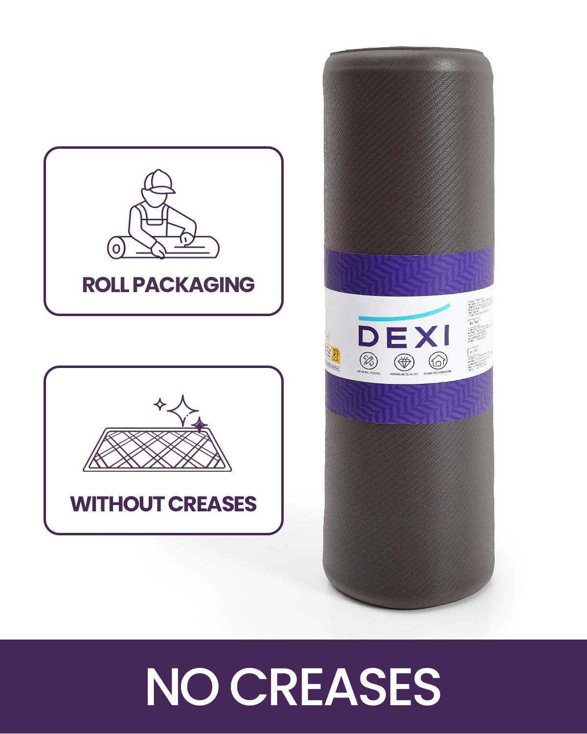 DEXI Anti-Fatigue Kitchen Mat - Non-Slip Waterproof Standing Comfort Floor Rug for Kitchen, Office, Laundry, Sink - 48x20 Inches, Brown - Perfect for Cooking, Dishwashing & Long Standing Work