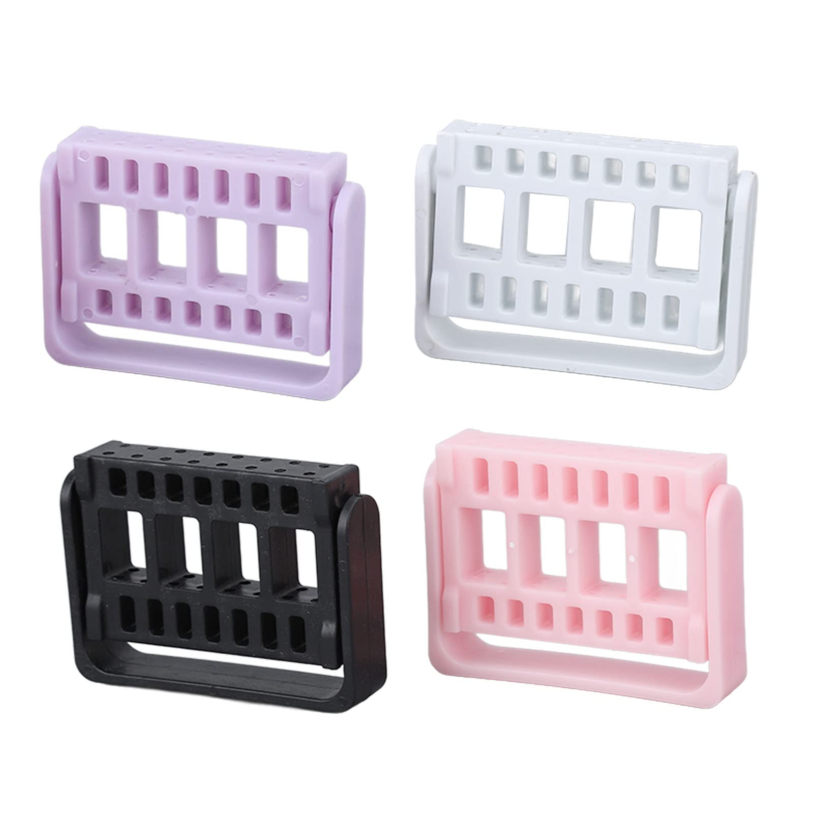 4pcs Nail Drill Bit Holder Stand - Dustproof Nail Drill Bit Organizer Storage Box for Home Salon & Professional Use | Perfect for Nail Art, Manicure, Pedicure & Salon Organization