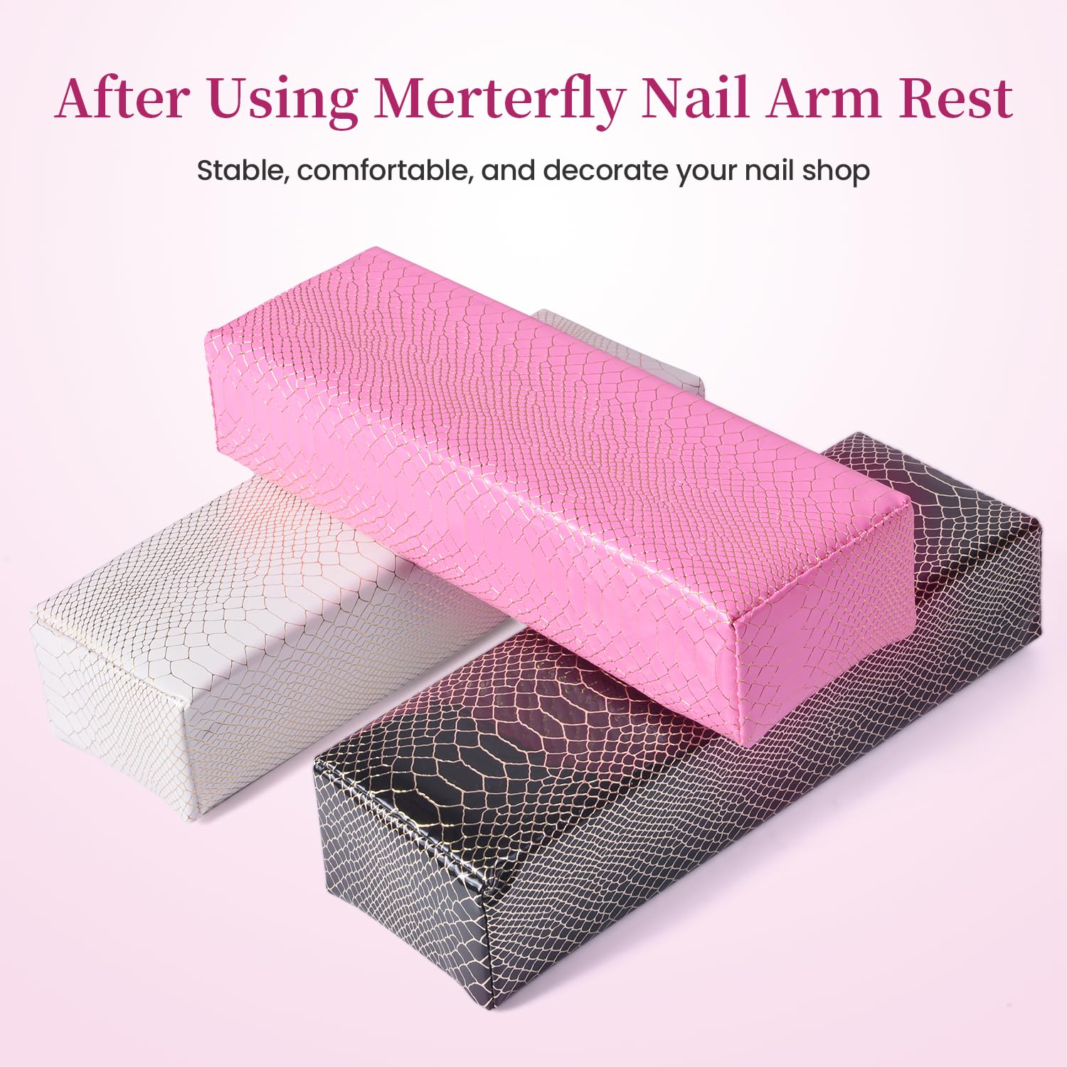 **Professional Nail Tech Arm Rest - Easy to Clean PU Leather Hand Rest Cushion for Acrylic Nails, Soft & Waterproof Nail Art Support (Orchid) - Perfect for Salon, Home Manicures & Nail Art Enthusiasts**