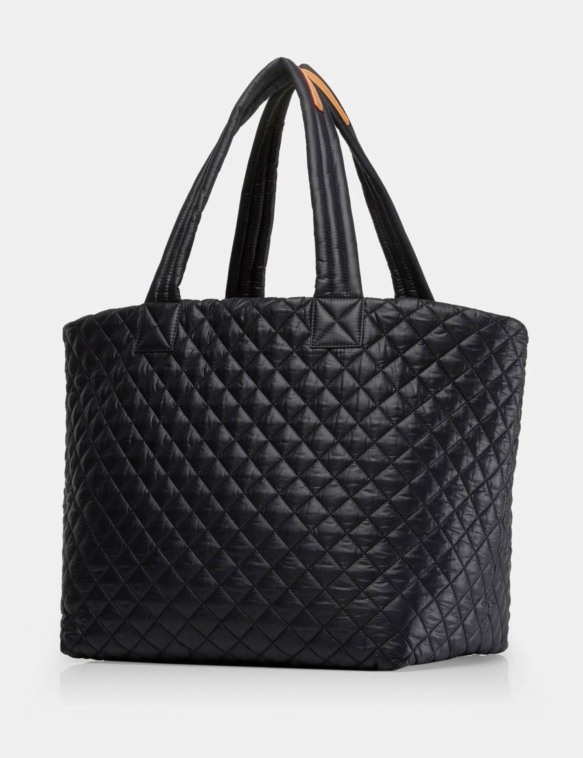 Large Metro Tote Bag - Stylish Black Shopping Tote for Women - Perfect for Work, Travel & Grocery Shopping
