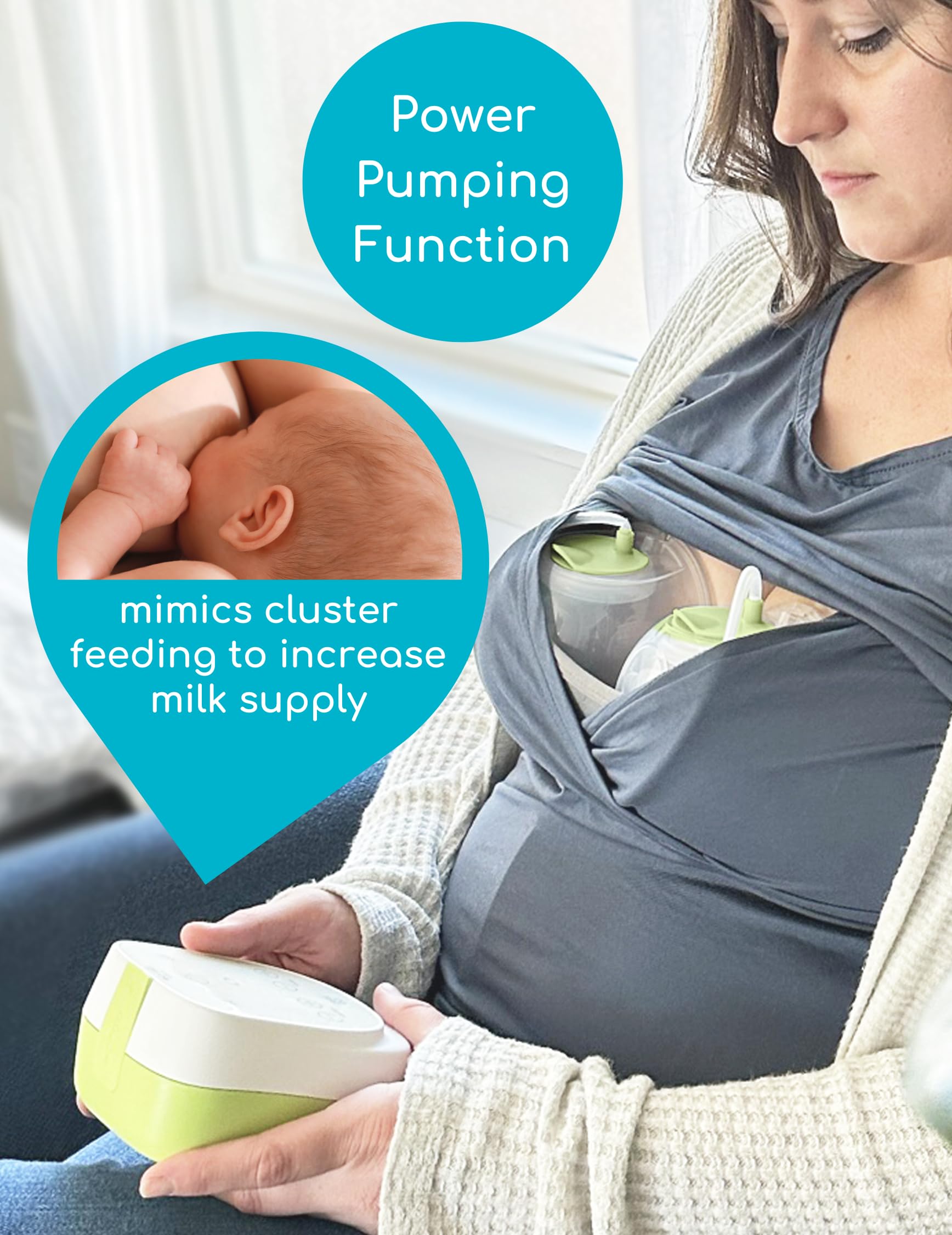 Ardo Alyssa Hands-Free Hospital-Grade Breast Pump with Wearable Cups - Swiss Made, Rechargeable, Medical Grade, Memory Function & Built-in Power Pumping - Compatible with MyArdo App - Perfect for Busy Moms, Working Professionals & Traveling