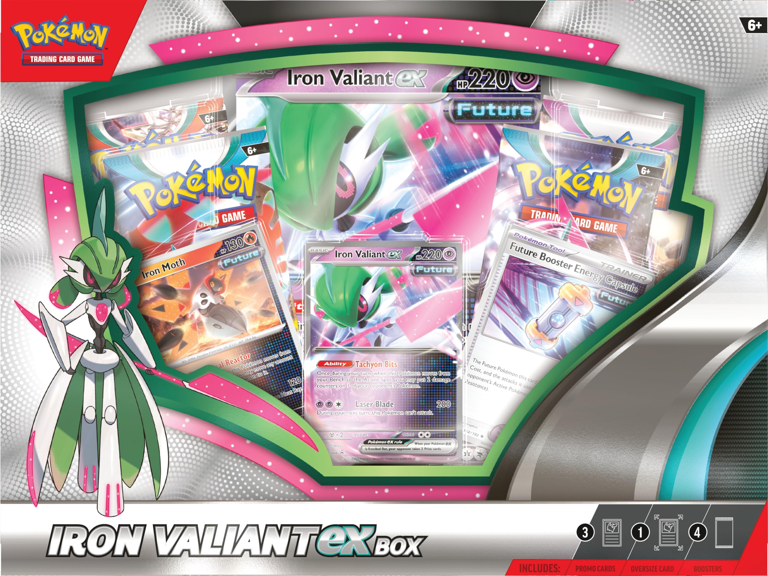 Pokemon TCG Iron Valiant ex Trading Card Game Box - Collectible Cards for Battles & Deck Building | Perfect for Pokemon Fans & TCG Players