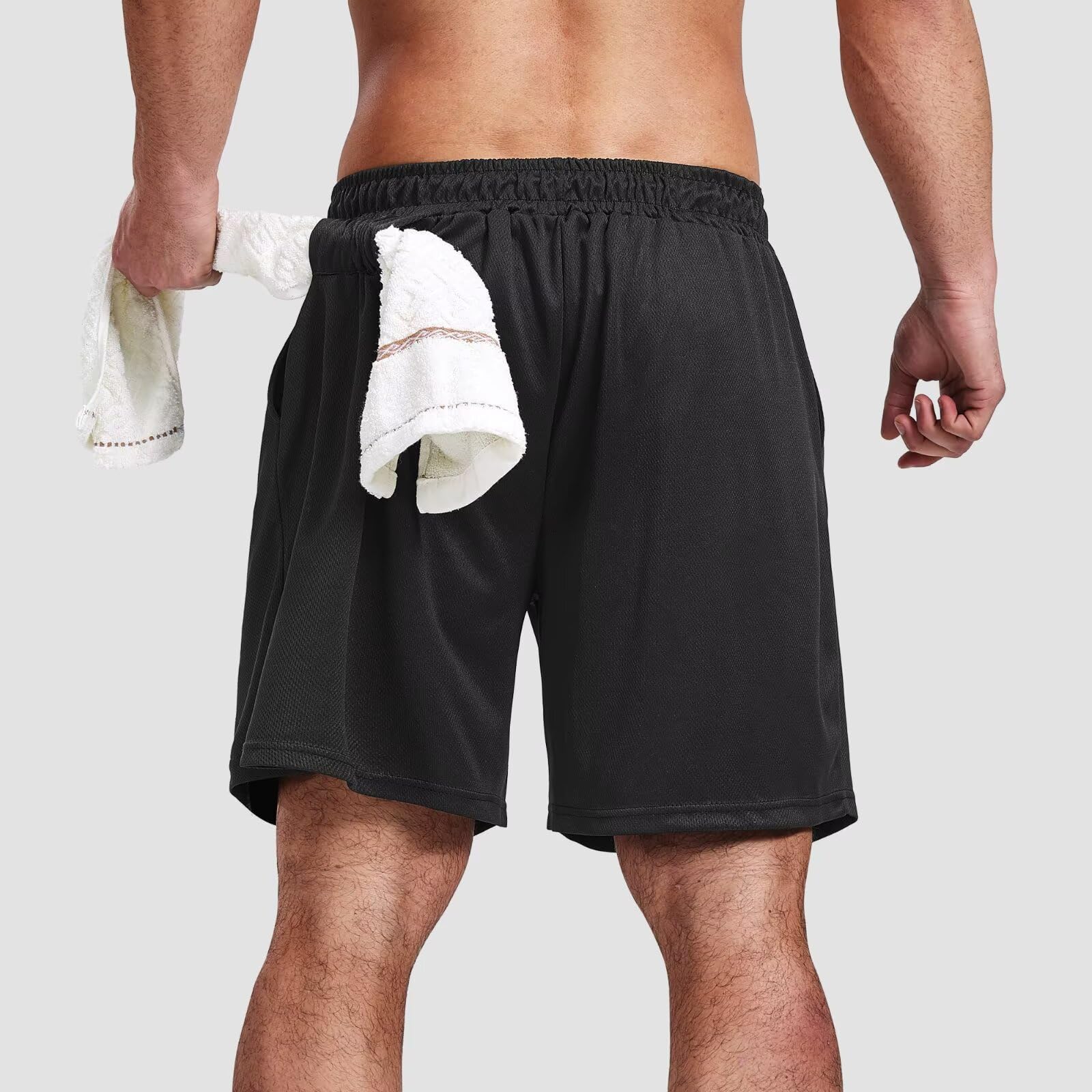 5 Pack Men's 7-Inch Gym Shorts - Breathable Quick-Dry Athletic Running Shorts with Mesh Lining & Pockets - Perfect for Workouts, Jogging, and Casual Wear