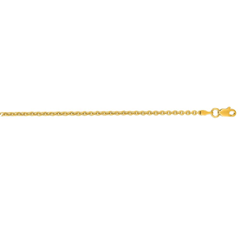 14K Gold 2.3mm Lite Forsantina Chain Necklace - Dainty Delicate Jewelry for Women, Perfect for Layering, Everyday Wear & Special Occasions