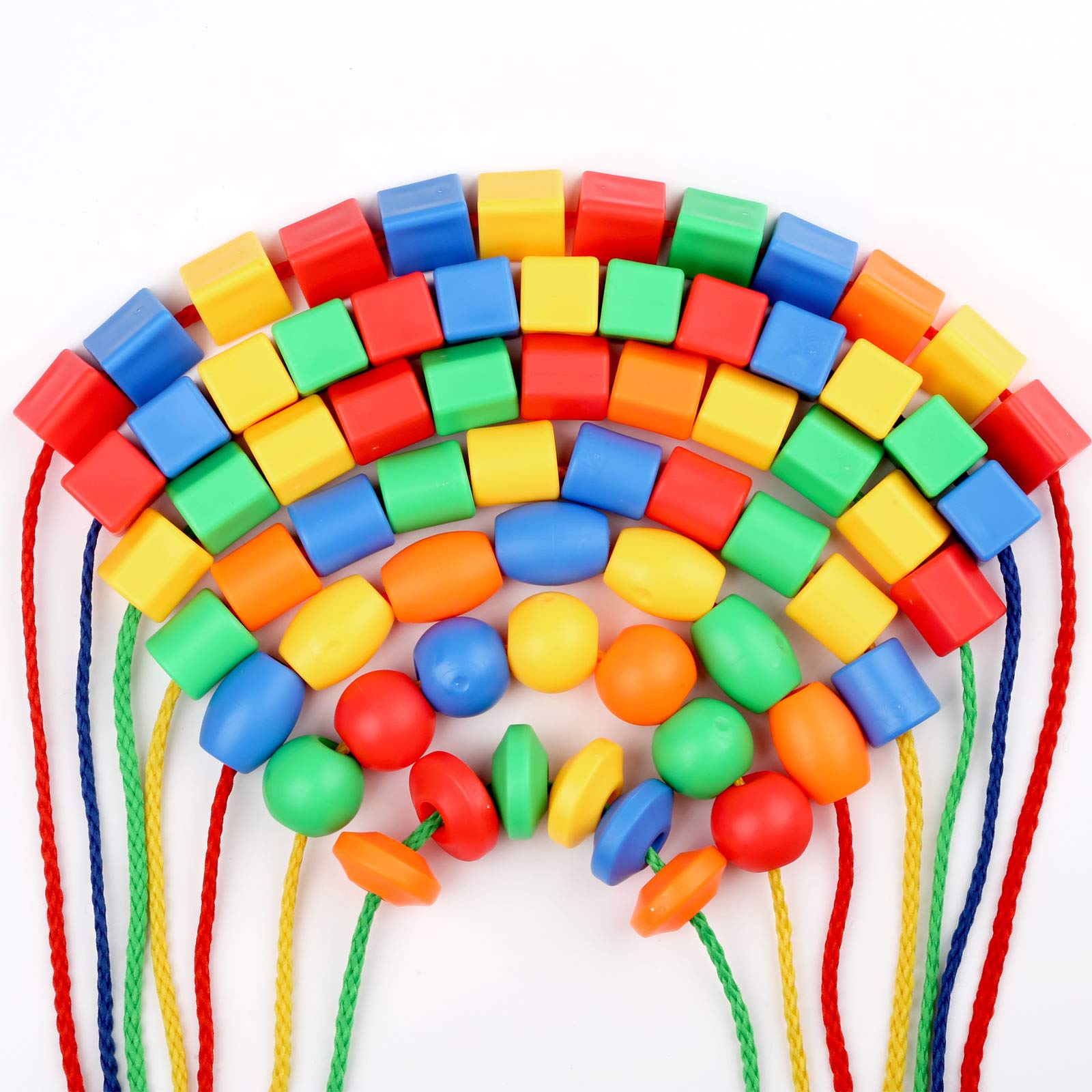 BMTOYS 70pcs Kids Lacing Beads Set - Occupational Therapy Toys for Fine Motor Skills Development | Montessori Educational Toys for Toddlers & Preschoolers | Perfect for Classroom, Home & Sensory Play Activities