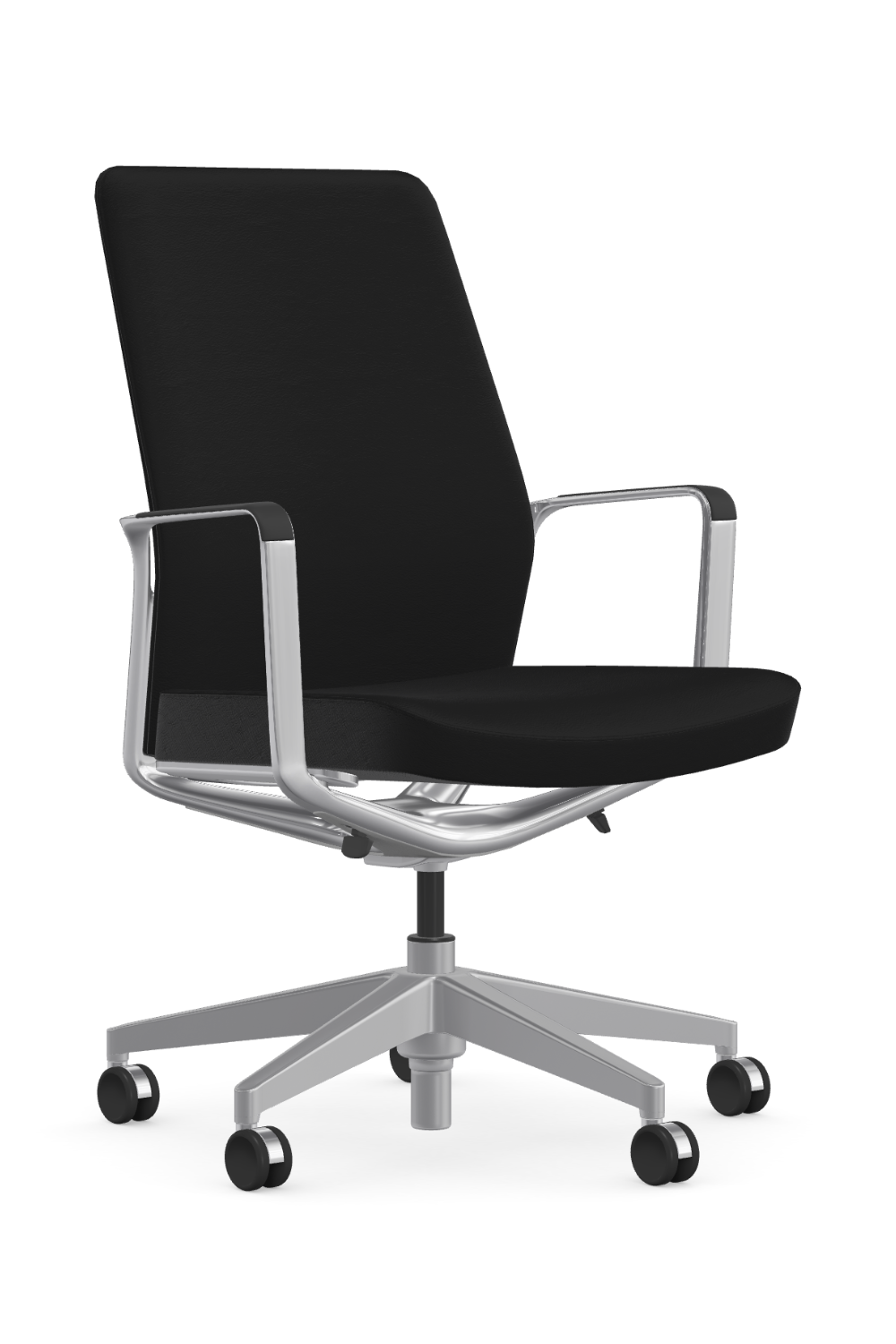 9 TO 5 MILA Black Ergonomic Office Conference Chair with Adjustable Height - Perfect for Home Office, Business Meetings & Conference Rooms
