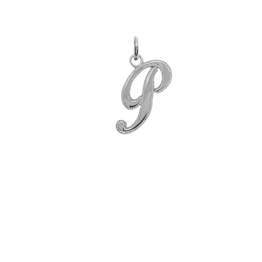 14K White Gold Cursive Initial Pendant - Personalized A-Z Letter Charm Necklace for Women | Elegant Birthday & Anniversary Jewelry Gift | Handcrafted in USA | Perfect for Everyday Wear, Date Nights & Special Occasions