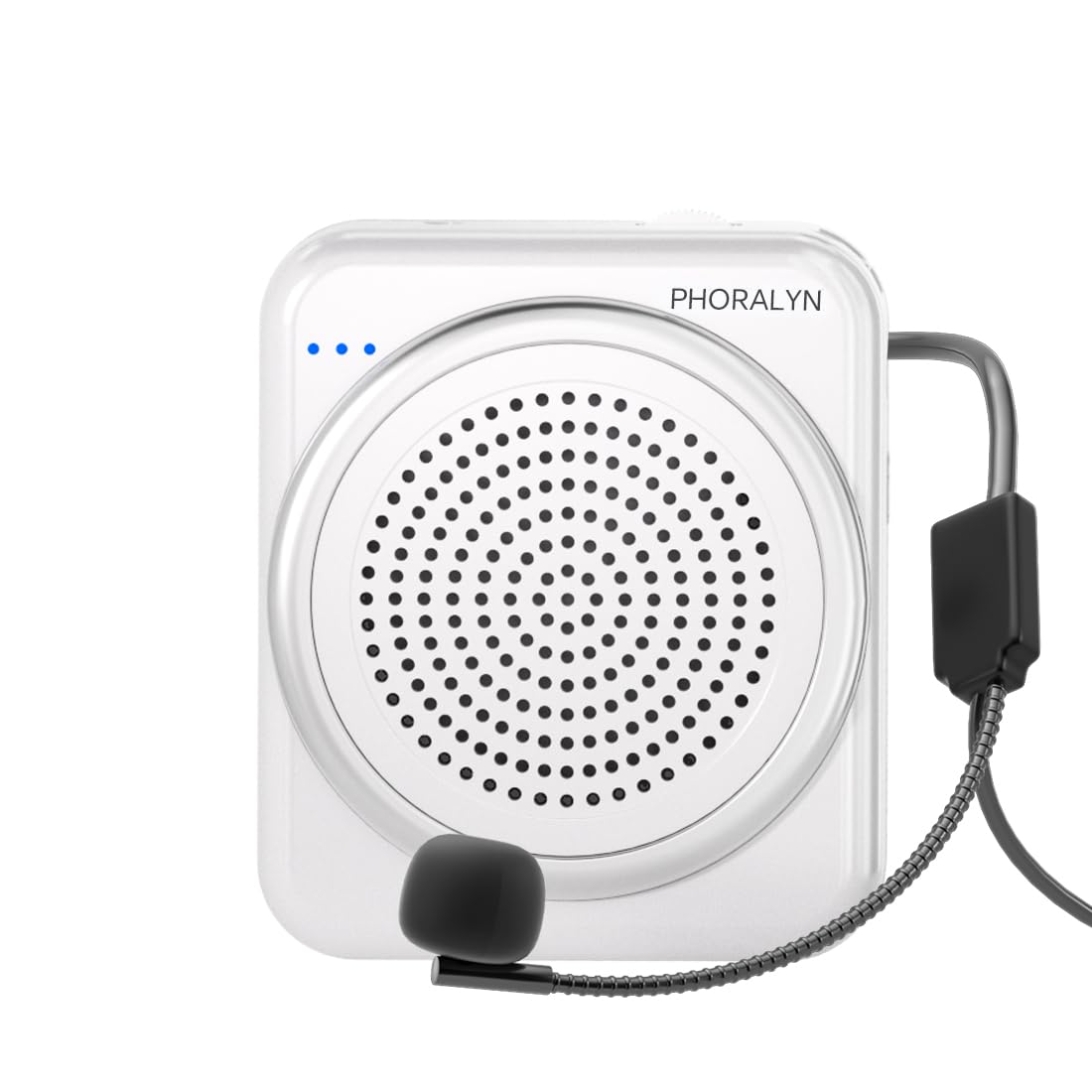 Portable Voice Amplifier with Headset Microphone - Personal Mini Speaker for Teachers, Tour Guides, Classroom, Meetings & Yoga - Rechargeable & Lightweight (White) - Perfect for Public Speaking, Outdoor Events & Group Instruction