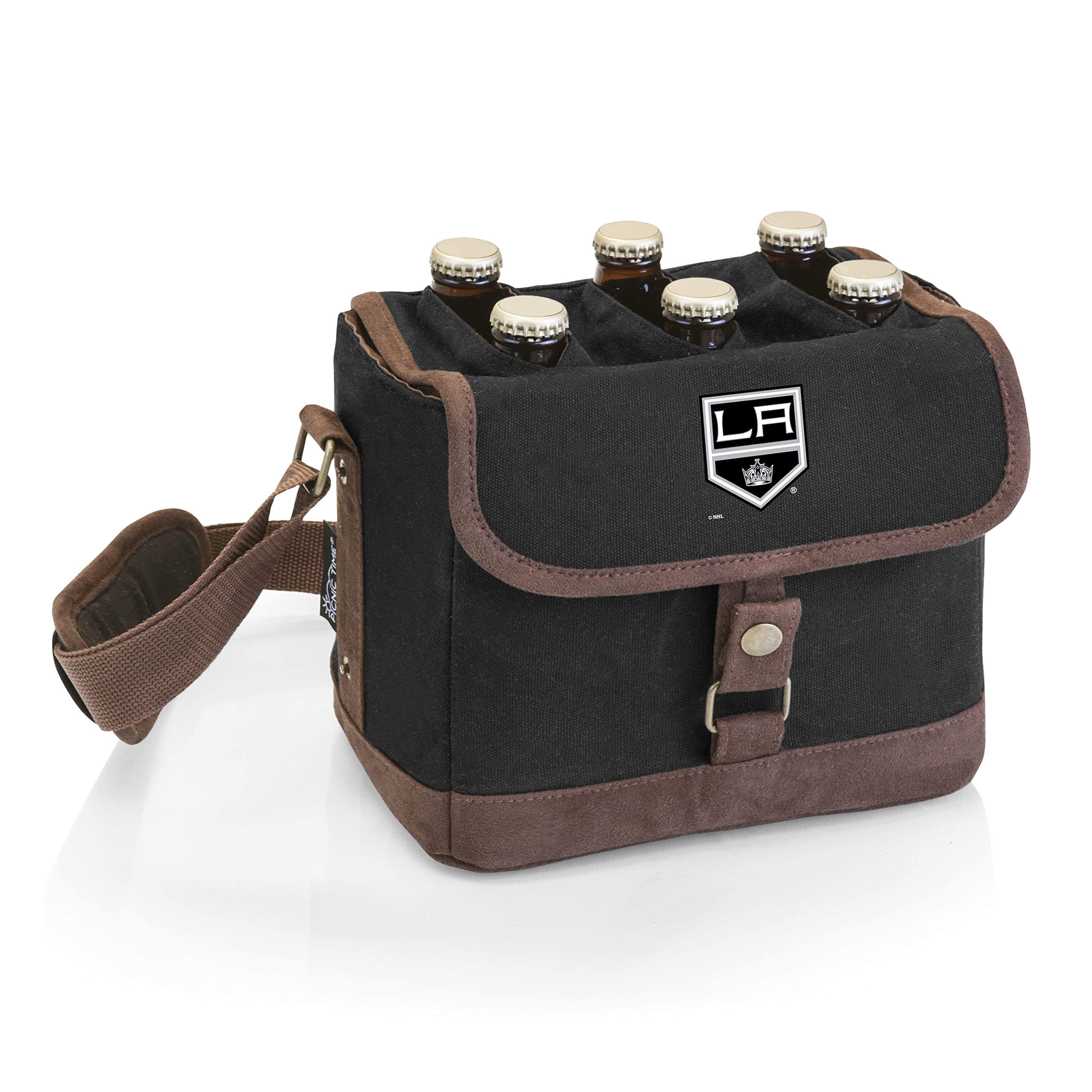 PICNIC TIME NHL Anaheim Ducks Insulated Beer Caddy Cooler Tote with Bottle Opener - Portable Beverage Carrier for Tailgating, Beach Parties & Game Day