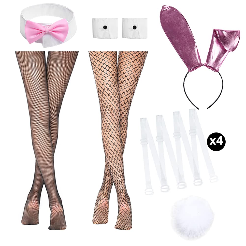 Bunny Girl Senpai Cosplay Costume for Women - Anime Role Play Outfit with One Piece Bodysuit & Bunny Ear Stockings Set | Perfect for Halloween, Cosplay Events, Anime Conventions and Themed Parties