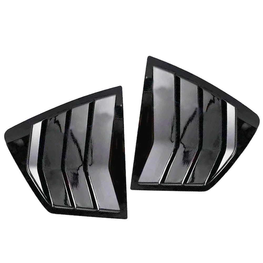 BOYOUS 2PCS ABS Plastic Side Air Vent Scoop Covers for 2008-2012 Honda Accord 8th Gen - Sport Style Exterior Accessories - Bright Black Rear Window Louvers - Enhance Style & Aerodynamics for Car Enthusiasts