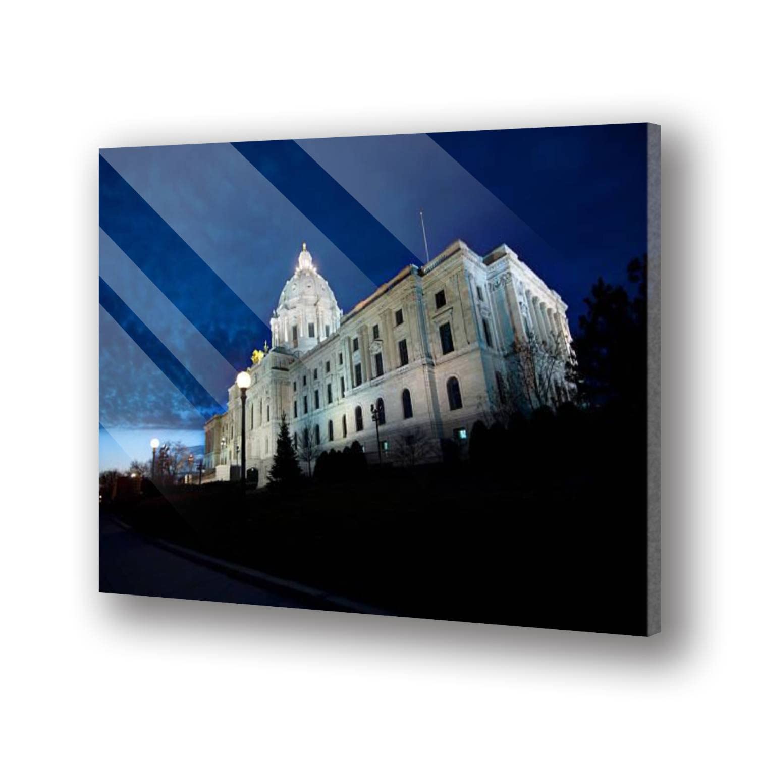 Minnesota State Capitol Building Acrylic Glass Wall Art - Modern Tempered Acrylic Picture Print for Home & Office Decor - Perfect for Living Room, Bedroom, or Office Wall Decor - Free Floating Design