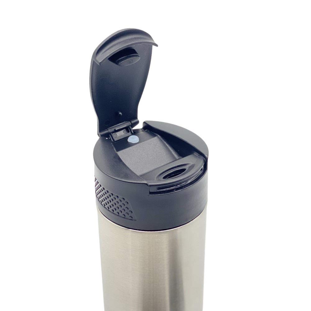 Portable Stainless Steel French Press Coffee Maker - Double Insulated Travel Mug for Hot/Cold Brew Tea & Coffee (2 Cups) - Perfect for Camping, Office & Outdoor Adventures