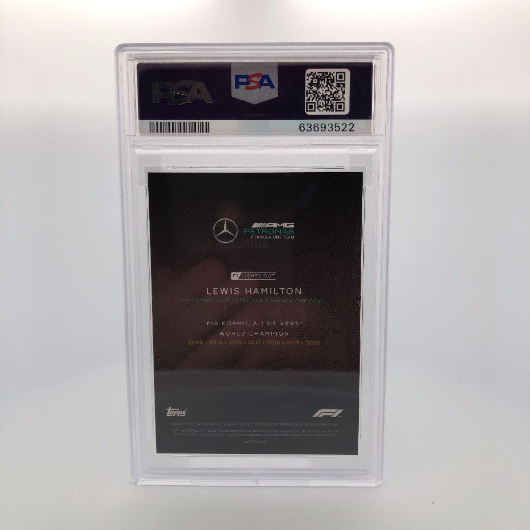 PSA 10 Graded Lewis Hamilton F1 Drivers Base Card - Rare Collectible for Sports Memorabilia & Racing Fans - Perfect for Display, Trading, and Investment
