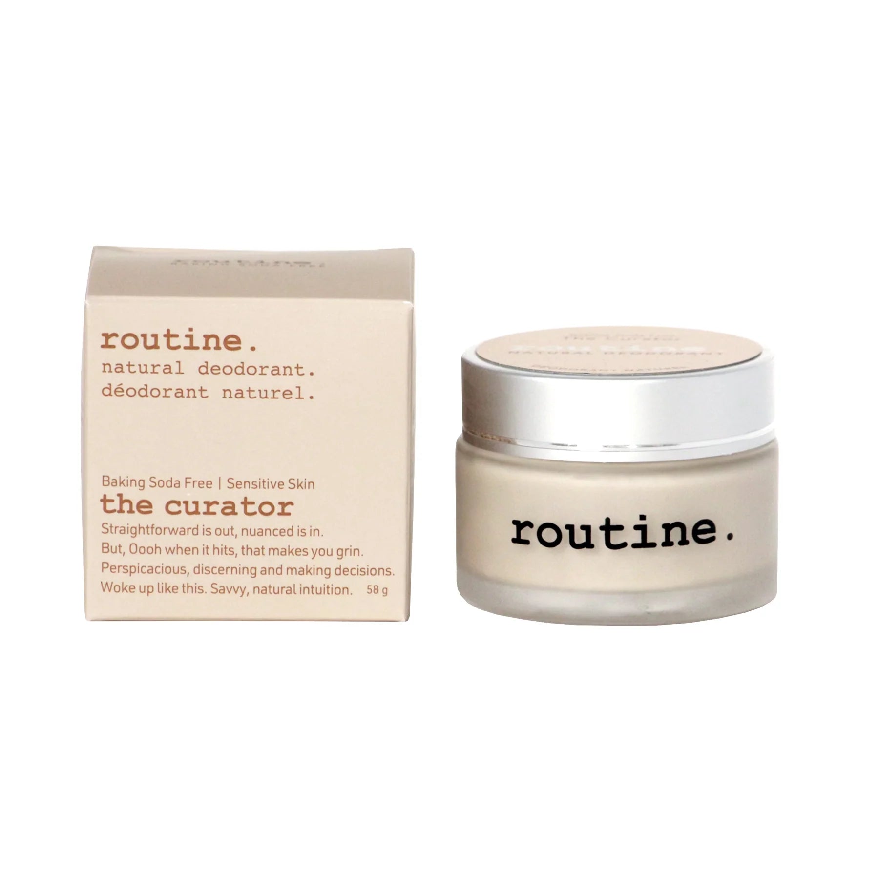 The Curator Baking Soda Free Natural Deodorant for Sensitive Skin - Aluminum Free, Vegan & Cruelty-Free - Fresh Scent for Daily Use at Home, Work & Gym