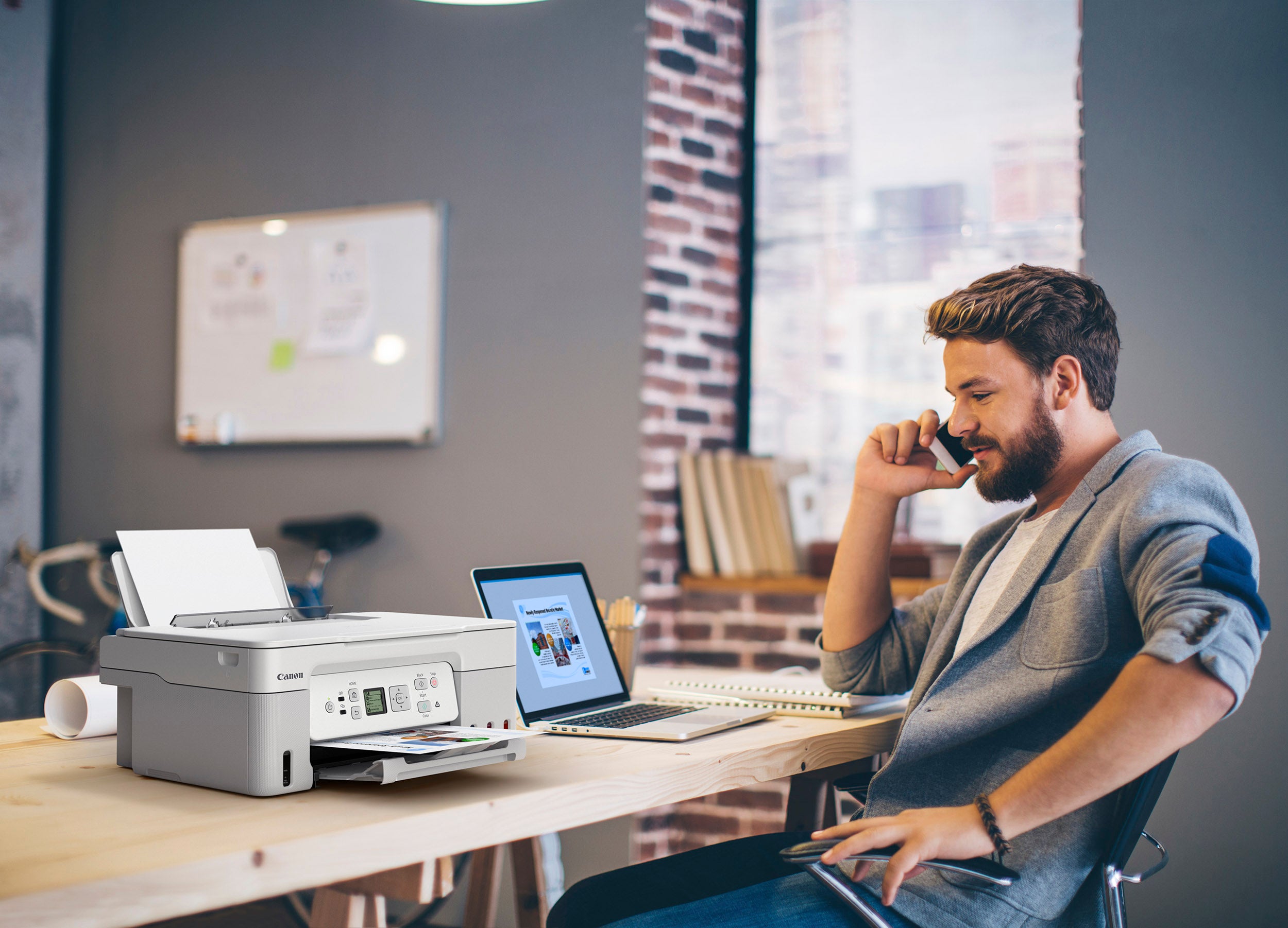 Canon PIXMA G3770 Wireless All-in-One Ink Tank Printer with Scanner and Copier - Ideal for Home Office, School Projects & Small Business Printing