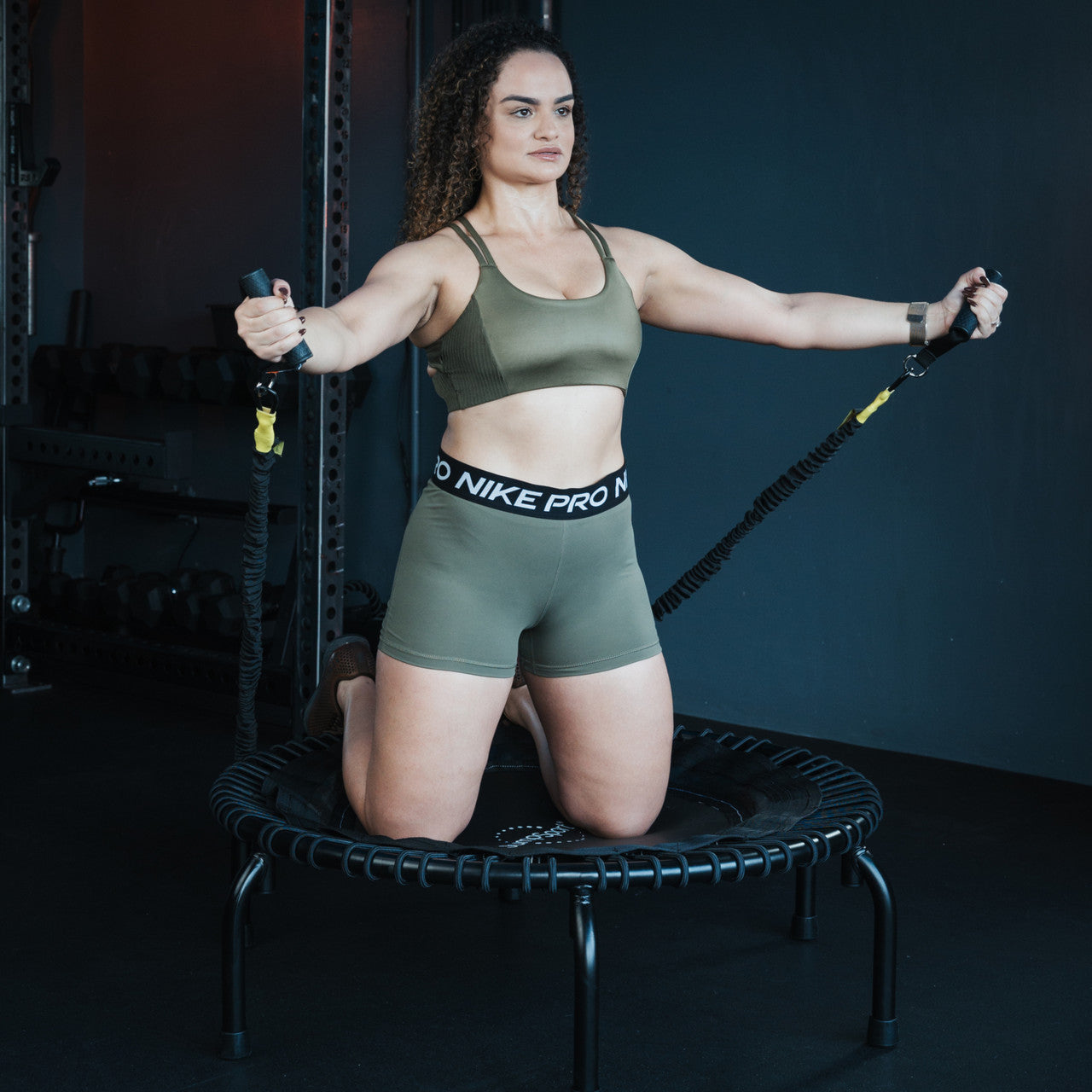 JumpSport 230 Fitness Trampoline - 39 Inch Rebounder with 3-Piece Frame for Home Workouts, Cardio Exercise & Weight Loss | Indoor Trampoline for Adults & Kids Fitness Training