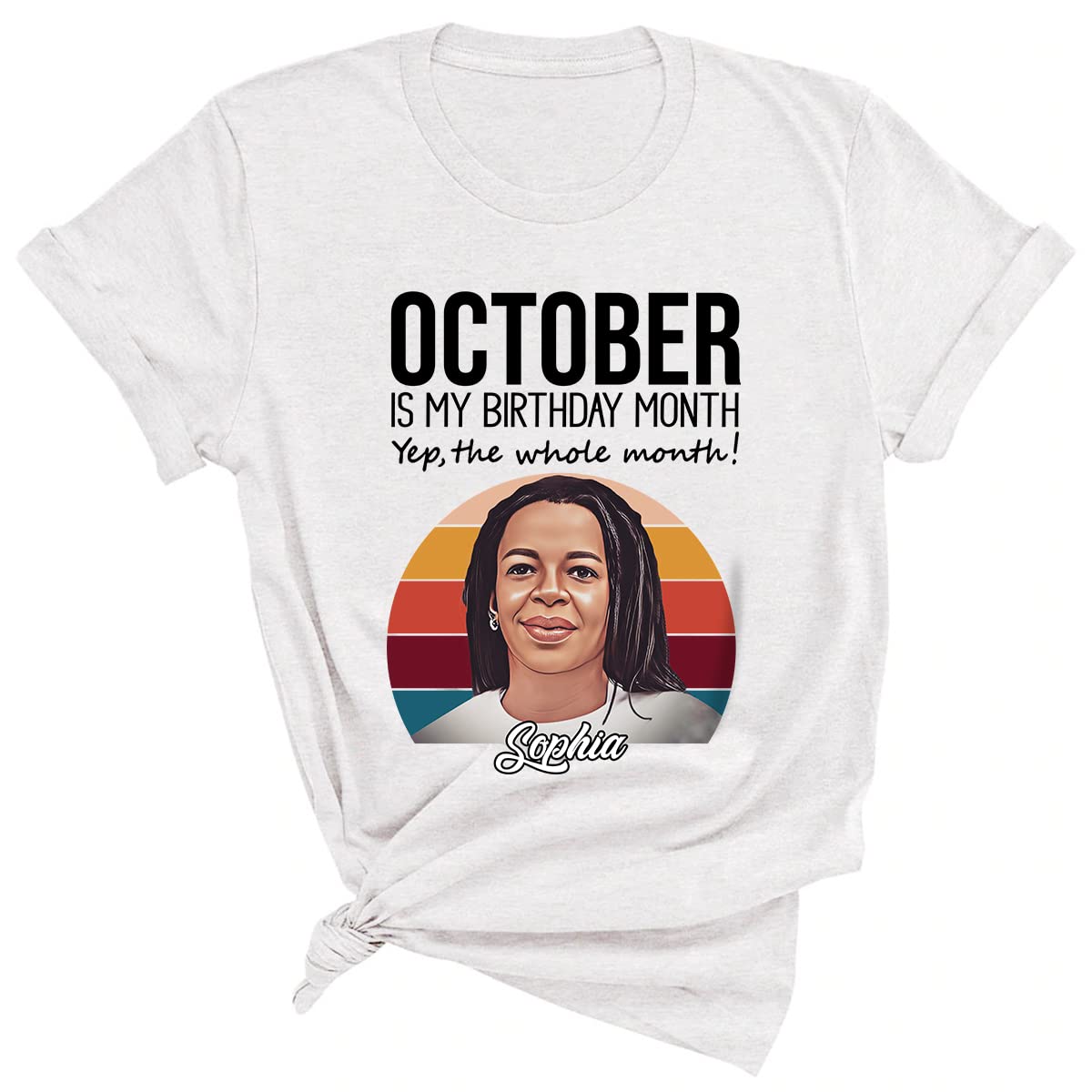 Custom October Birthday T-Shirts for Women - Personalized Birthday Gift Ideas - Cute & Unique October Birthday Tees for Her - Perfect for Parties, Celebrations & Casual Wear