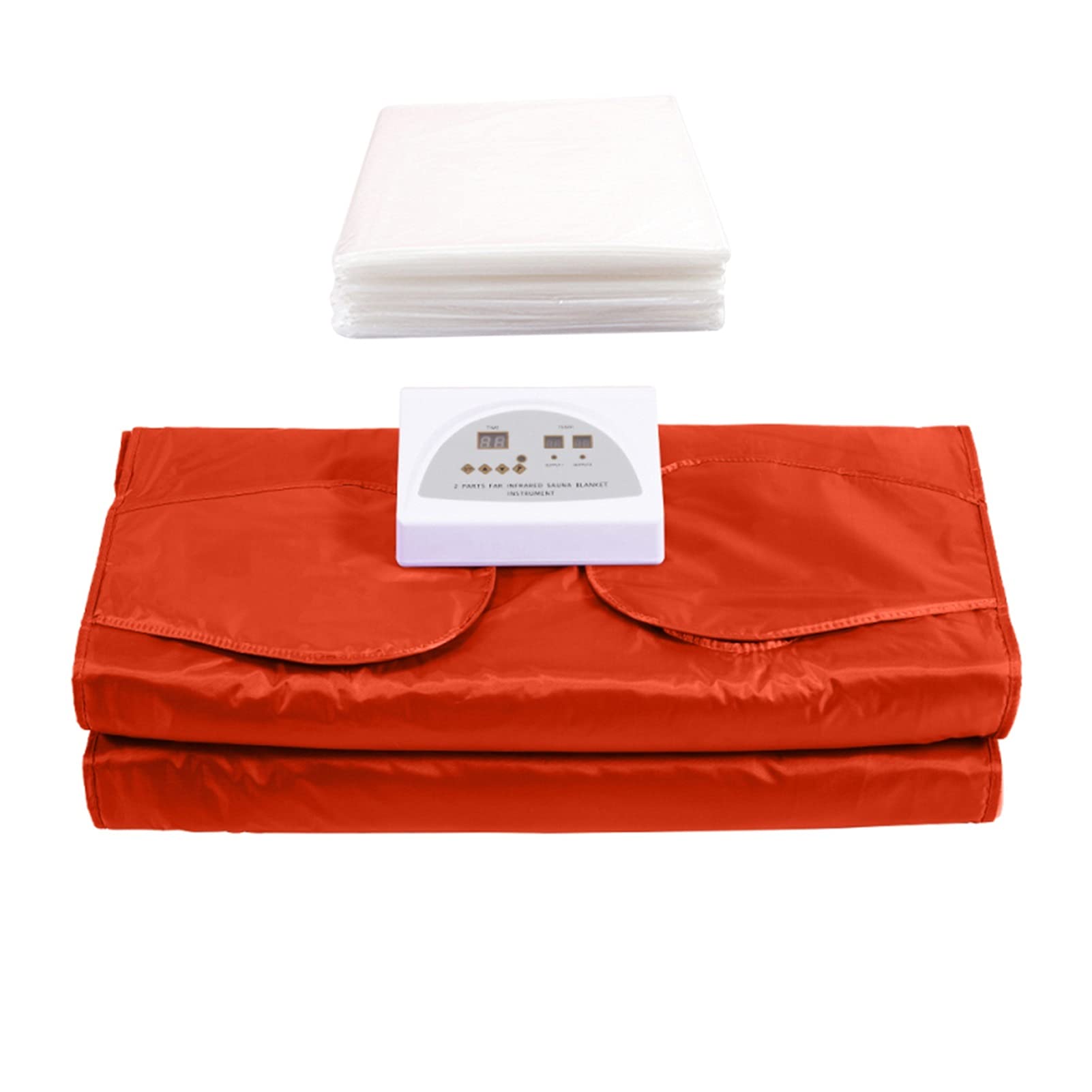 Infrared Sauna Blanket for Weight Loss - Portable Home Spa with Digital Temperature Control & Remote - Hand Reachable Design Body Shaper (Orange) | Perfect for Detox, Relaxation & Post-Workout Recovery