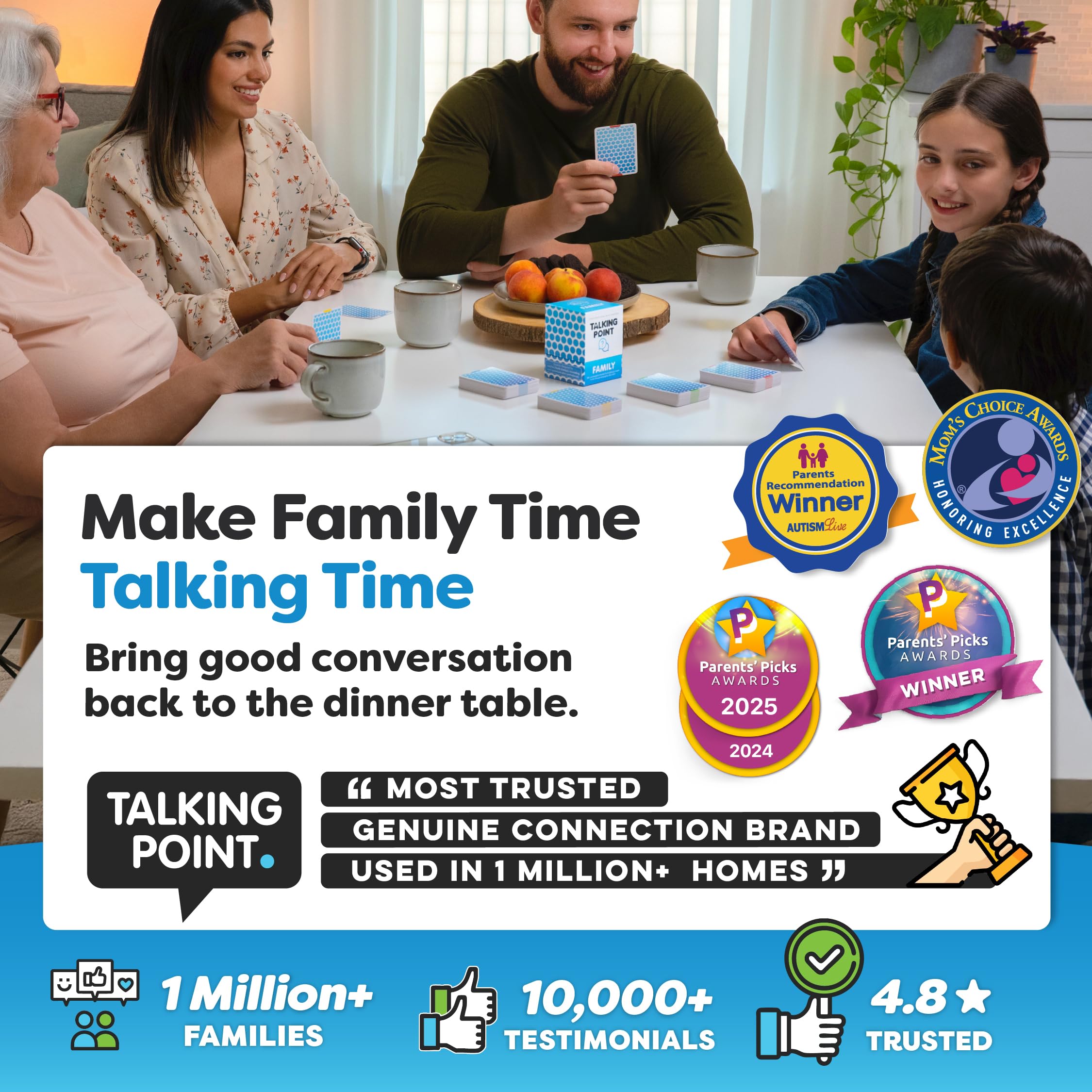 200 Family Conversation Cards - Fun & Meaningful Questions to Connect with Family, Improve Communication & Bonding - Perfect for Dinner Time, Road Trips, Game Nights & Quality Family Time - Encourage Kids to Express Themselves & Strengthen Relationships