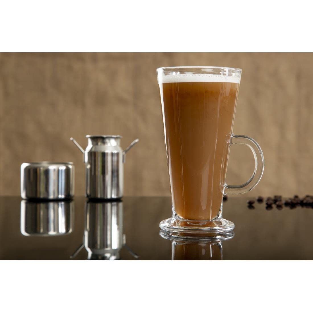 12-Piece 285ml (10oz) Latte Glasses Set - Durable Toughened Glass Tumblers 150x80mm for Coffee, Tea, Milk - Perfect for Restaurants, Cafes & Home Use