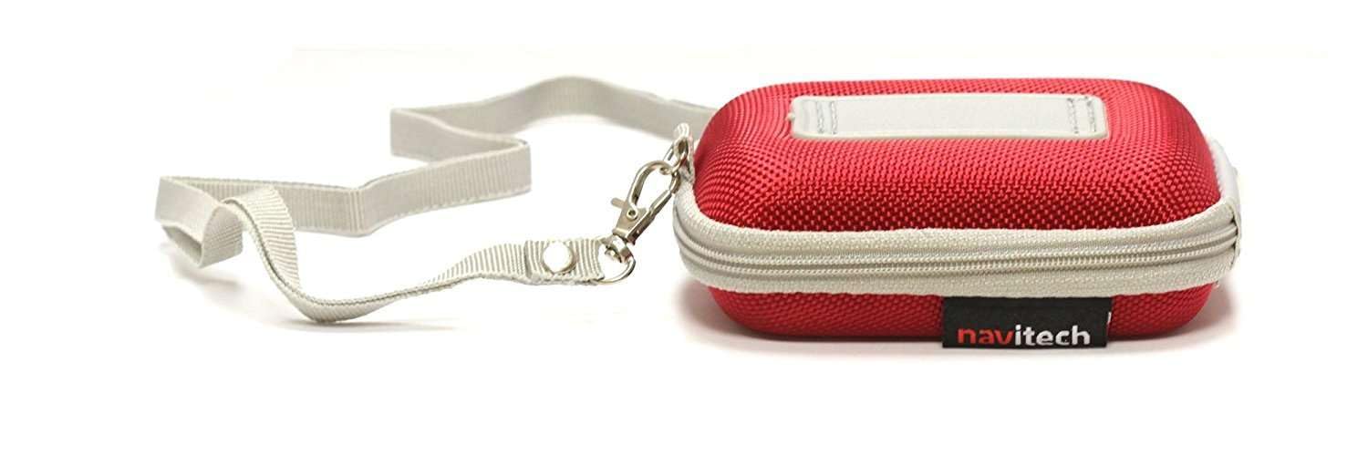 Navitech Red Hard Carry Case for AlcoMate AL2500 Breathalyzer - Durable Protective Cover for Personal & Professional Alcohol Testing Use