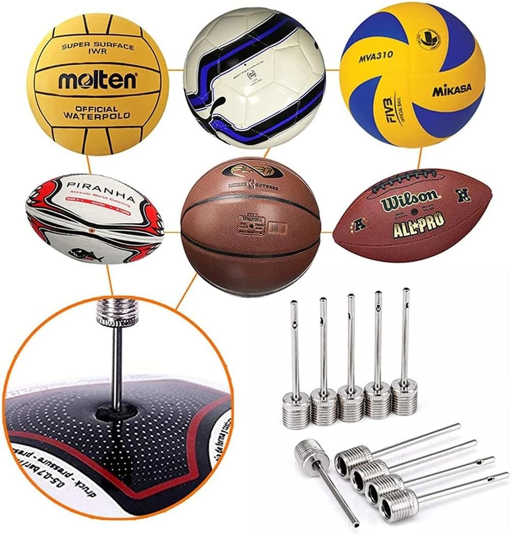 30-Pack Ball Pump Needle Valve Replacement Set - Compatible with Soccer Balls, Basketballs & Volleyballs - Screw Thread Air Inflation Needles for Sports Equipment Maintenance (Perfect for Gym, Field & Home Use)