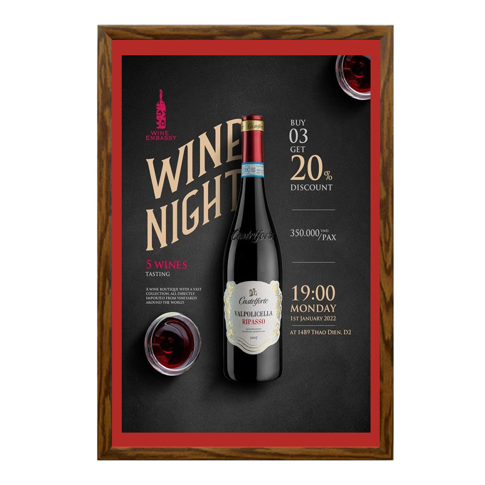 12x24 Designer Wood Snap Frames for Posters - Premium 2-Wide Matboard Display - Perfect for Art Galleries, Home Decor & Office Presentations