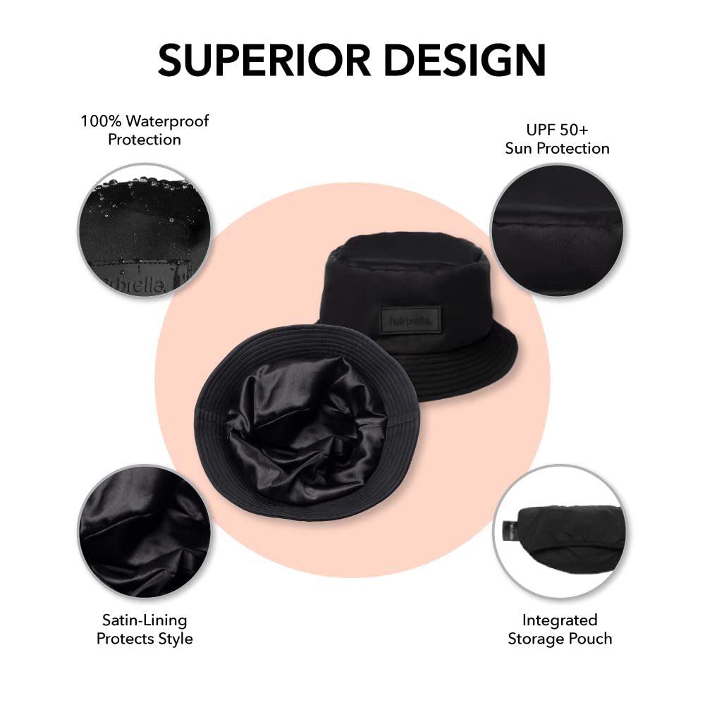 Waterproof Bucket Hat for Women & Men - UPF 50+ Sun & Rain Protection | Satin Lined Packable Outdoor Hat for Beach, Hiking, Fishing & Travel