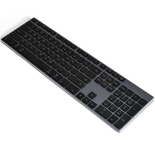 AJazz AK3.3 105-Key Bluetooth Wireless Keyboard - Ultra Thin All-Metal Design for iPad, Tablet, Smartphone - Perfect for Office Work, Gaming & Travel
