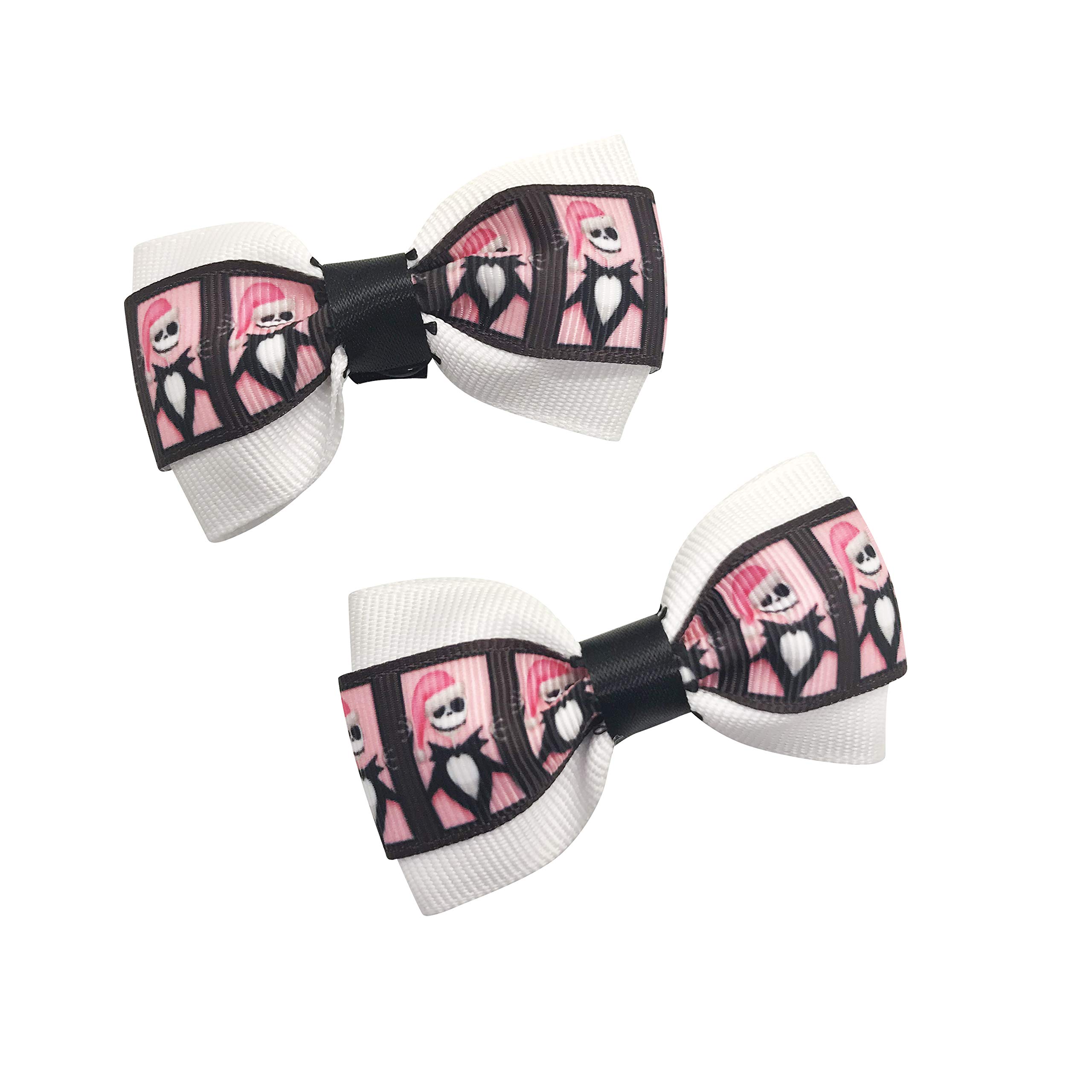 Christmas Hair Bows for Girls - 6 Pack Cute Toddler Hair Accessories Set with Pigtail Bows for Baby & Little Girls - Perfect for Holidays, Parties & Everyday Wear