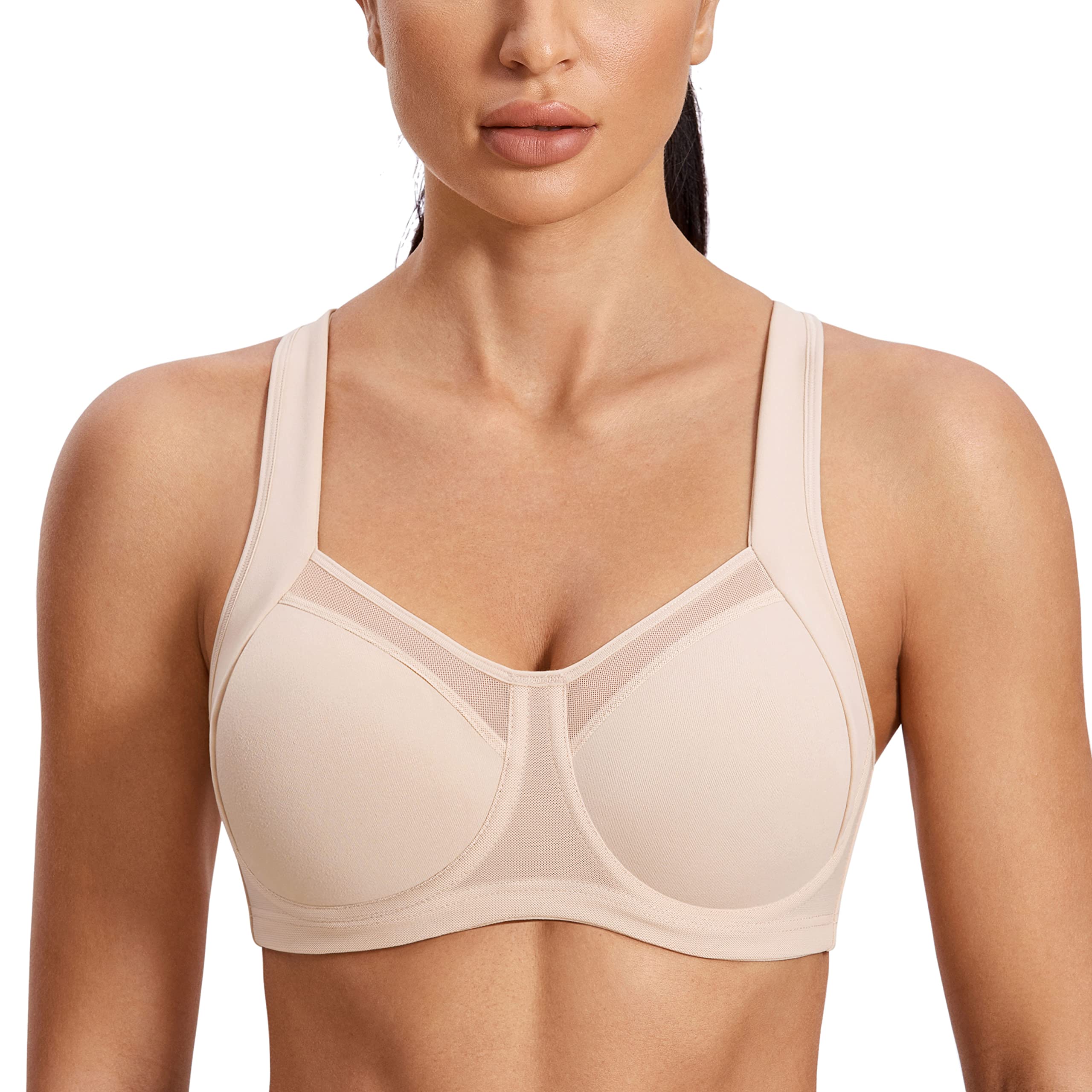 SYROKAN High Impact Sports Bras for Women - Maximum Support, No Underwire, Racerback Workout Bra - Perfect for Running, Gym & High-Intensity Training