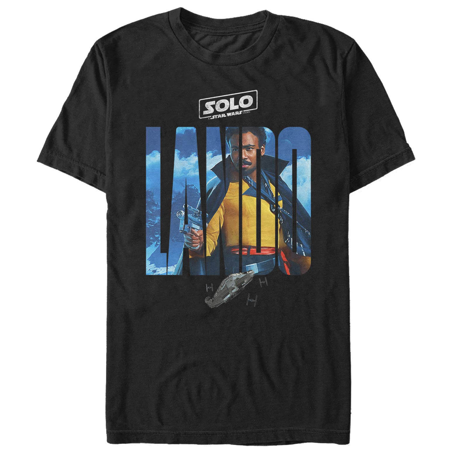 Men's Star Wars Lando Calrissian Movie Poster Graphic T-Shirt - Cool Sci-Fi Fan Tee for Cosplay, Gifts & Everyday Wear