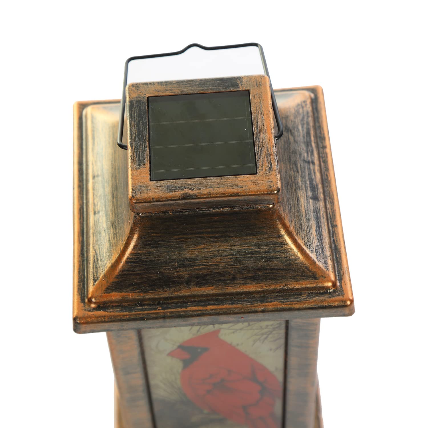 Outdoor Solar Lantern - Waterproof Hanging Solar Light for Garden Decoration, Red Bird Design, 10 Inch Height - Perfect Gift for Mom, Ideal for Patio, Yard, and Outdoor Parties