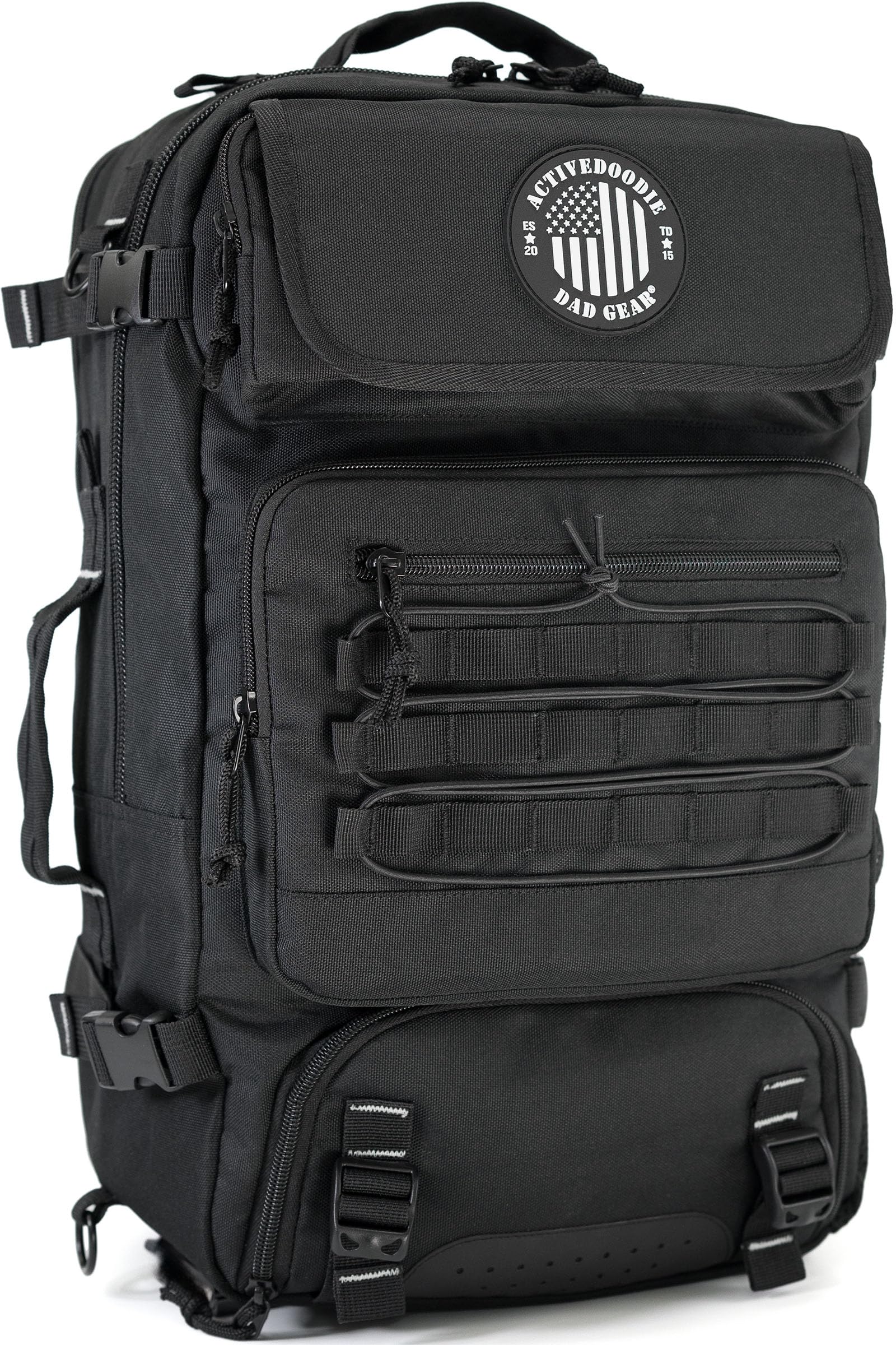 Durable Men's Diaper Backpack with Built-In Cooler, Removable Wet Bag & Waterproof Changing Pad - Convertible from Backpack to Duffle Bag (Black) | Perfect for Dads On-The-Go, Baby Travel & Outdoor Adventures