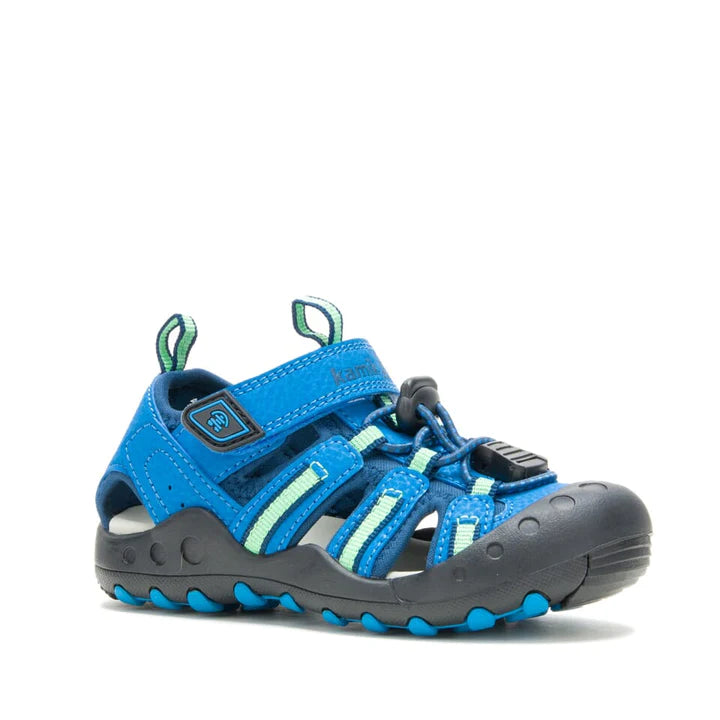 Kamik Blue & Green Crab Kids' Sandals - Waterproof & Comfortable Beach Shoes for Boys & Girls - Perfect for Summer, Beach, Pool & Outdoor Play