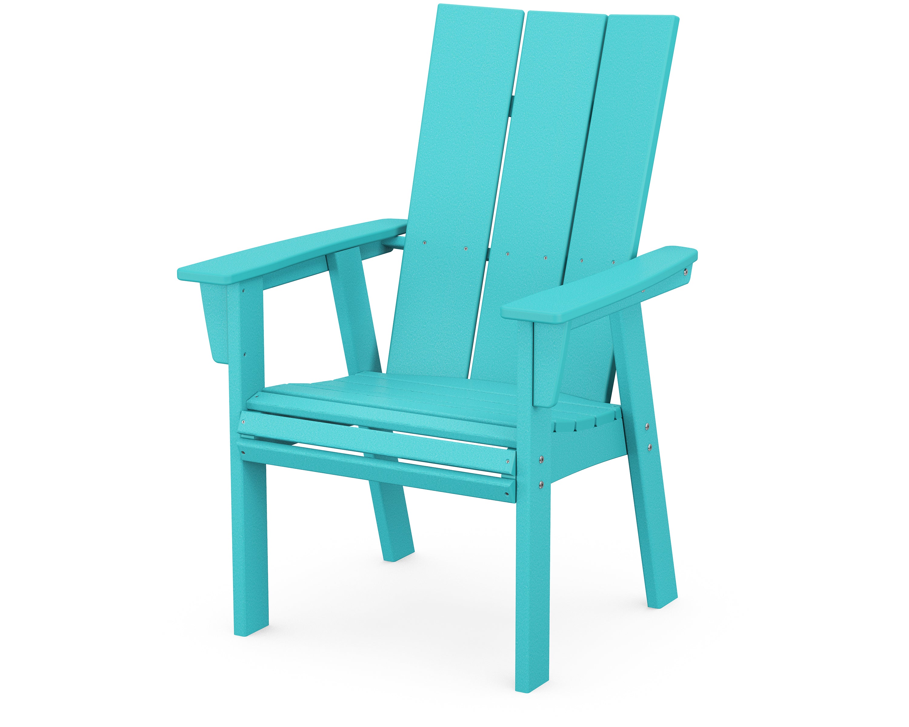 POLYWOOD Modern Curveback Adirondack Dining Chair - Outdoor Patio Furniture, All-Weather Resin, Comfortable Seating for Garden, Poolside & Backyard Relaxation