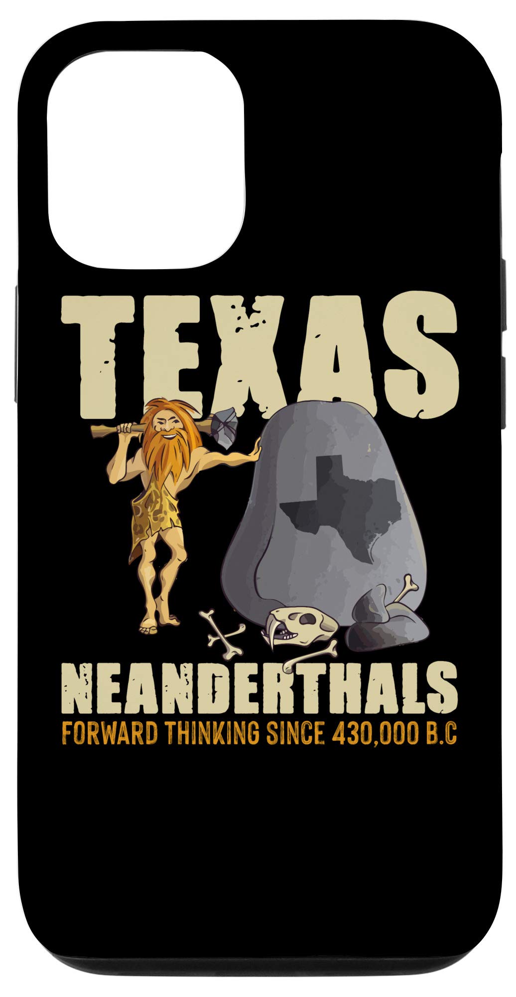 iPhone 12/12 Pro Case - Durable Protective Cover with Texas Neanderthals Design | Perfect for Daily Use, Travel & Outdoor Activities
