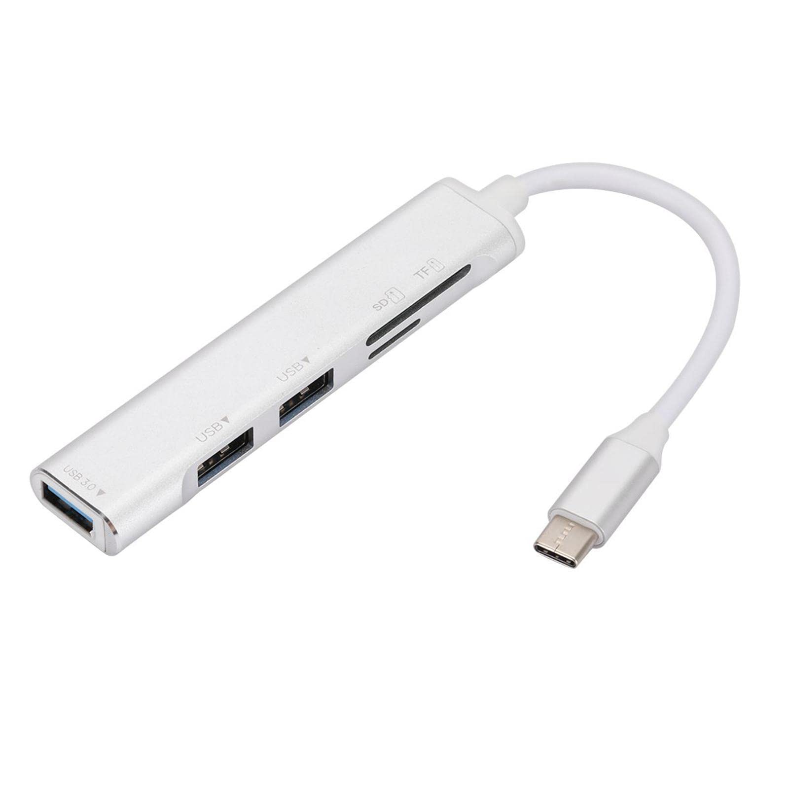 Ronyme USB C Hub with SD/TF Card Reader - 2X USB 2.0 Ports, Aluminum Alloy Compact Design - Type C Docking Station for MacBook, Laptop, Phone - Perfect for Home Office, Business Travel & Remote Work