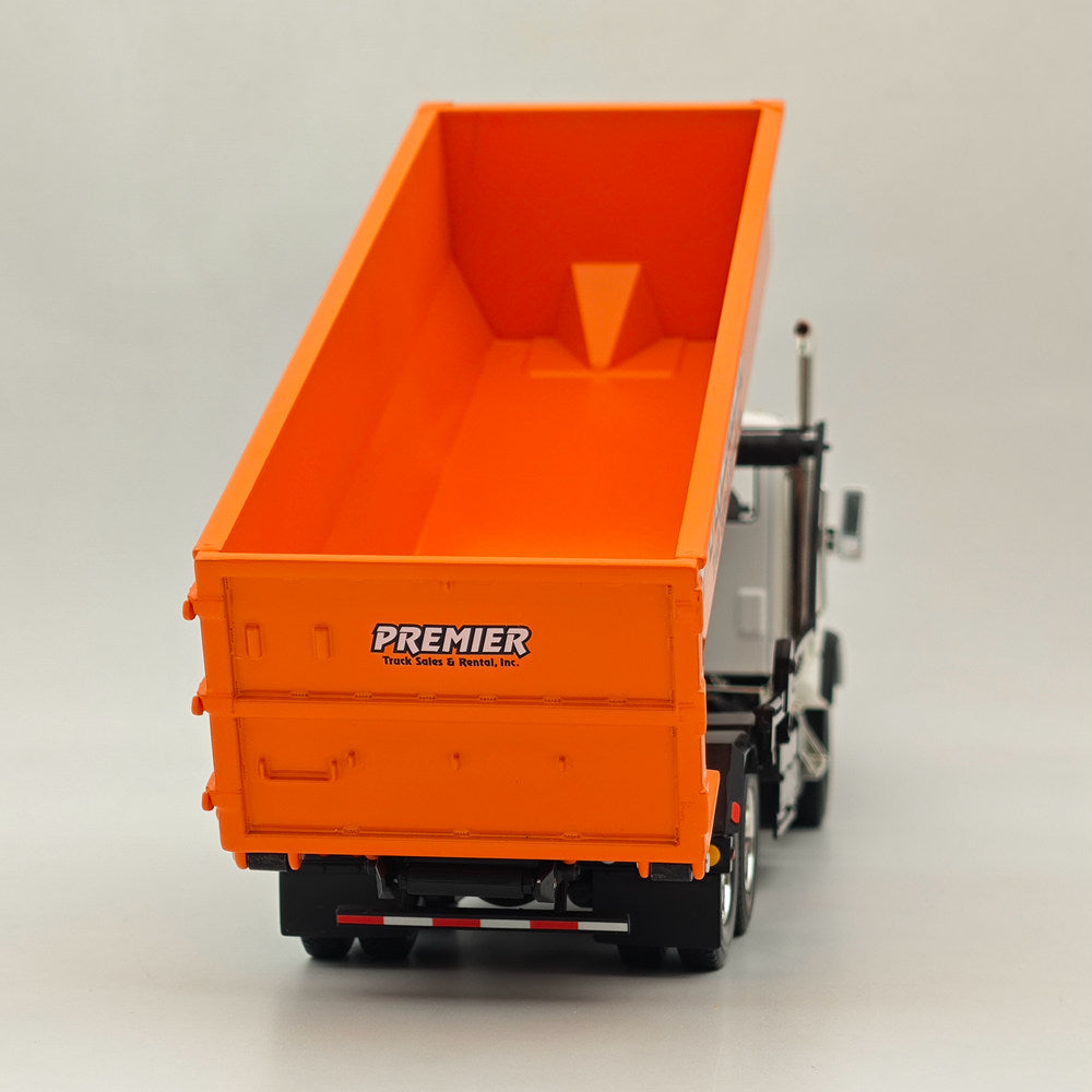 1/34 Scale Kenworth T880 Diecast Truck with Tub Style Roll-Off Container - Collectible Model for Display, Gifts, and Truck Enthusiasts