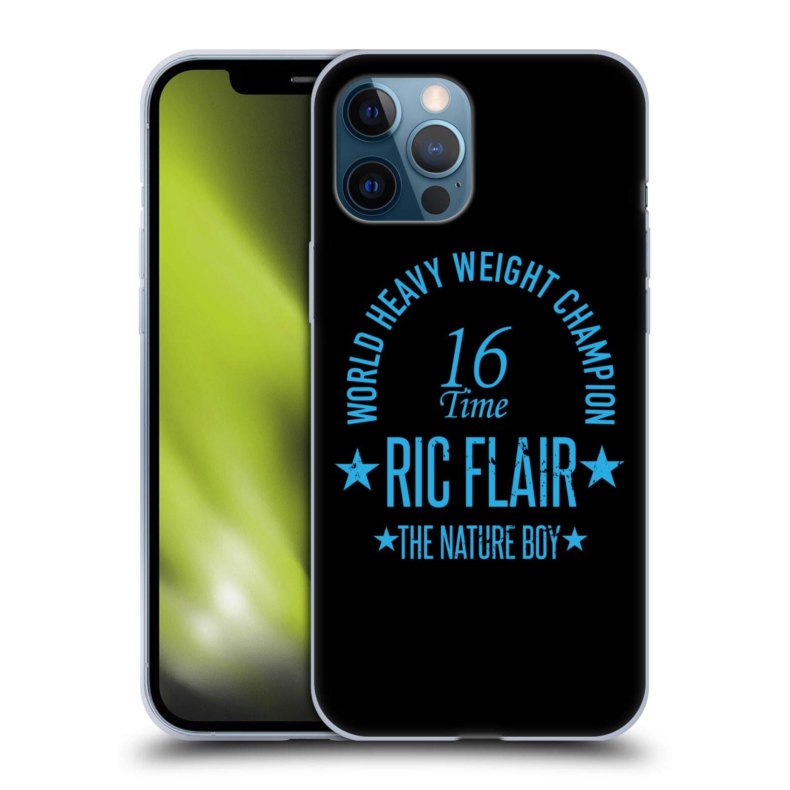 Official WWE Ric Flair 16x Champion Soft Gel Case for iPhone 12 Pro Max - Durable Protection with Premium Design | Perfect for Wrestling Fans & iPhone Users