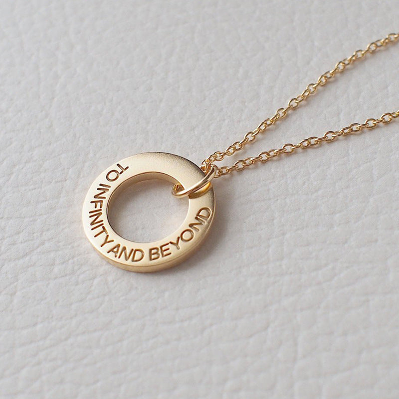 Personalized Name Necklace - Custom Engraved Hollow Ring Pendant for Women - Perfect Gift for Birthday, Anniversary & Valentine's Day