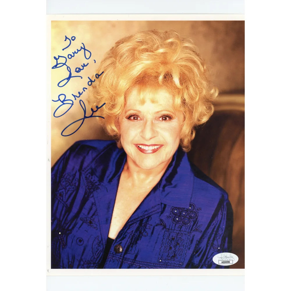 Brenda Lee Autographed 8x10 Photo with JSA COA - Signed Memorabilia of American Singer - Perfect for Music Collectors, Fans, and Home Decor
