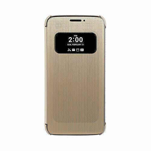 Original LG G5 Mesh Folio Quick Cover Case - Gold (CFV 160.AGEUGD) | Slim Protective Phone Case for LG G5 | Perfect for Work, Travel & Everyday Use