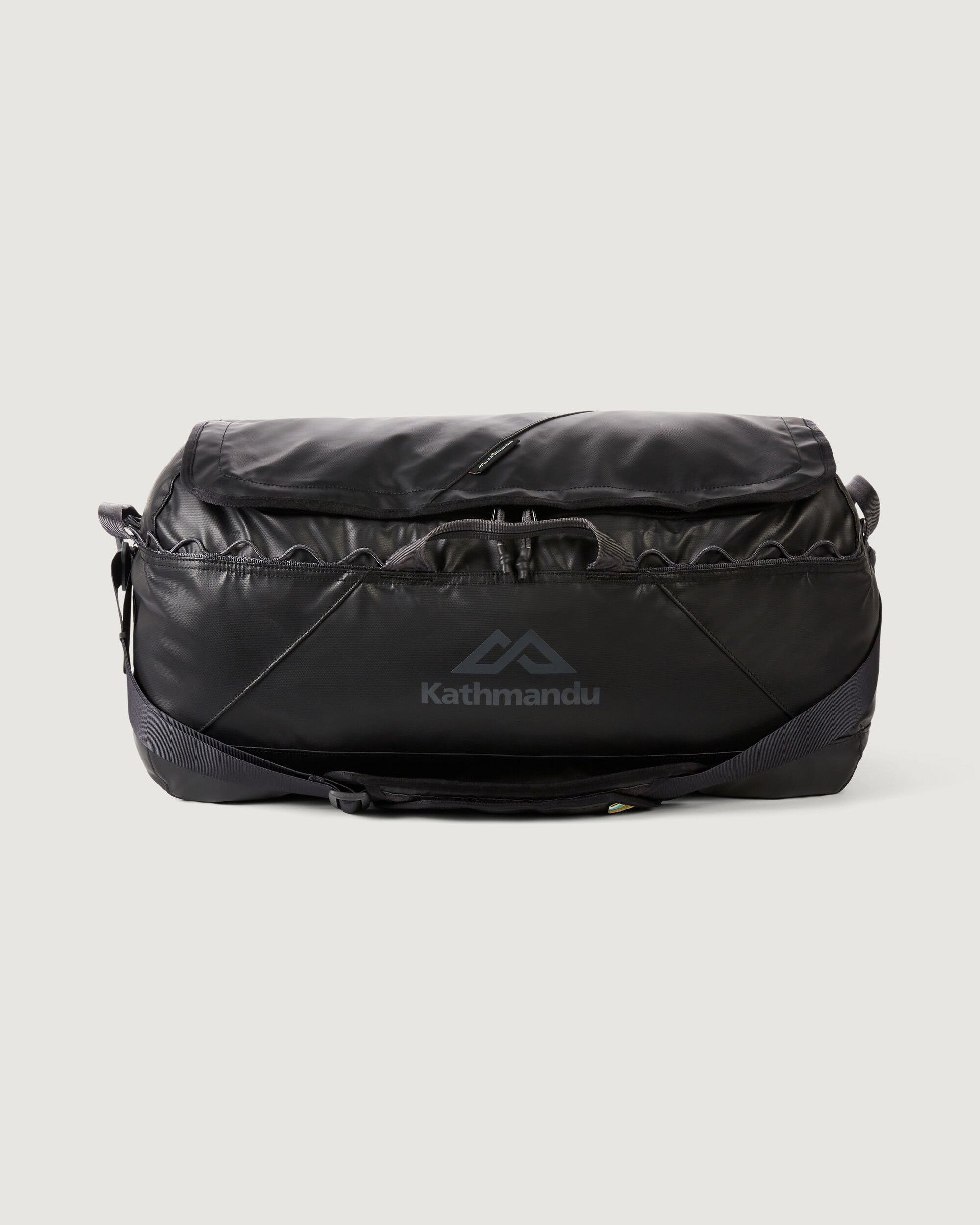 Indus Duffel 50L Black - Large Travel Duffle Bag for Gym, Camping & Weekend Trips - Waterproof & Durable Carry-On Luggage