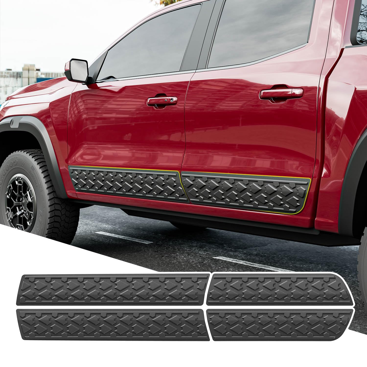 2023-2025 Chevy Colorado Door Molding Trim - Side Door Protector Replacement Accessories | Durable Exterior Car Protection for Daily Driving & Off-Road Adventures