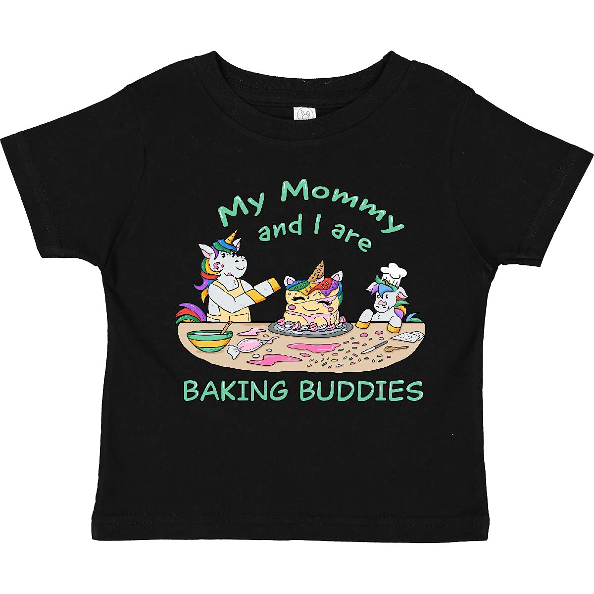 Inktastic My Mommy and I are Baking Buddies Toddler T-Shirt - Cute Matching Mother Daughter Baking Outfit for Toddlers & Kids - Perfect for Baking Activities, Mother's Day, Family Bonding & Photo Shoots