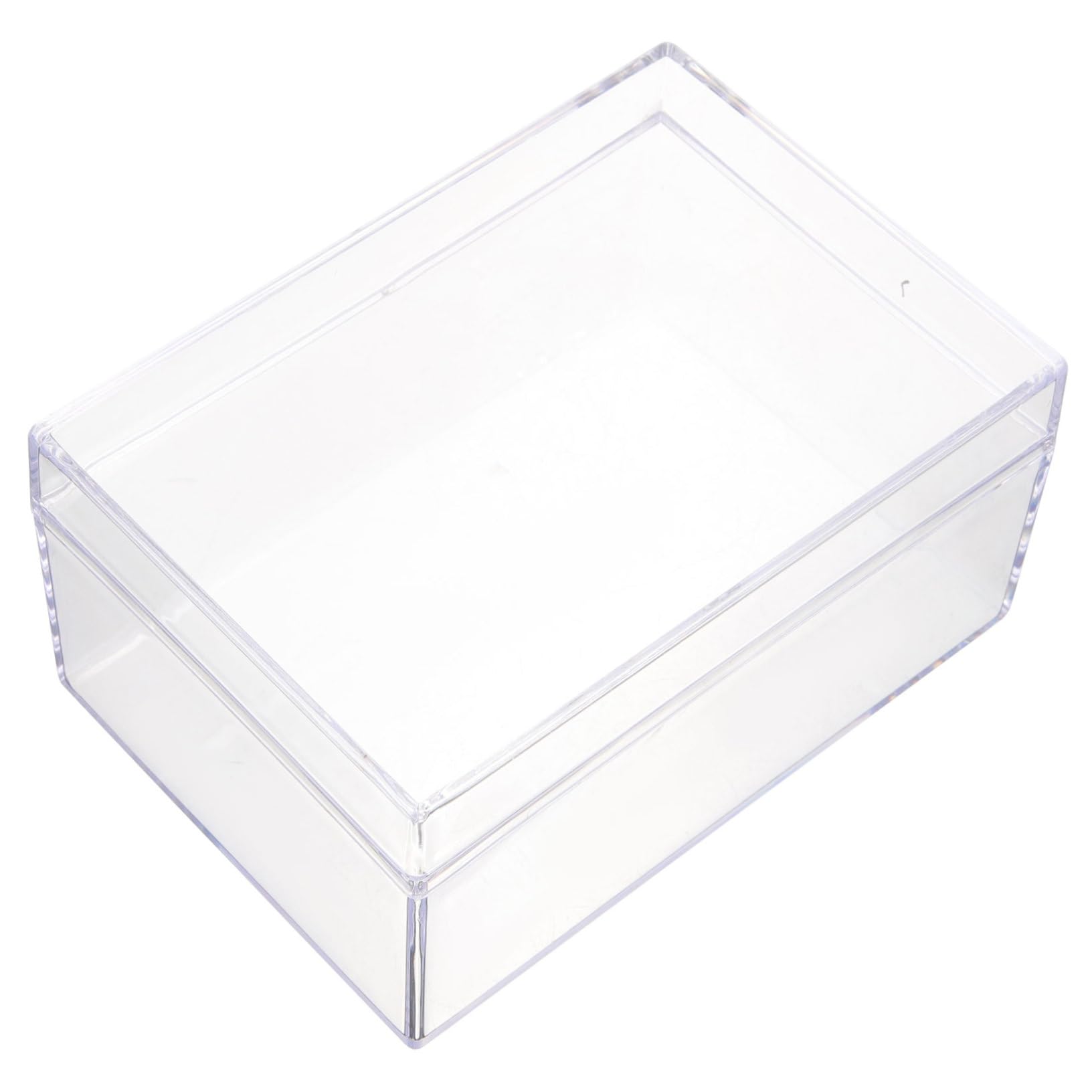 Mobestech Plastic Playing Card Storage Box - Rectangular Clear Card Case for Collectible Cards, Candy, Small Beads - Perfect for Game Nights, Travel & Organizing Collectibles
